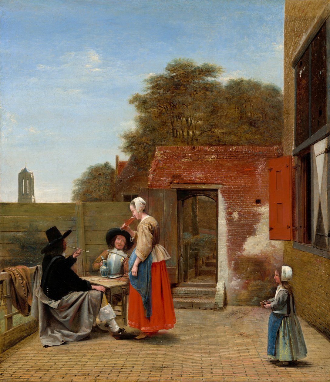 Hollantilainen piha, 16581660. tekijältä Pieter de Hooch