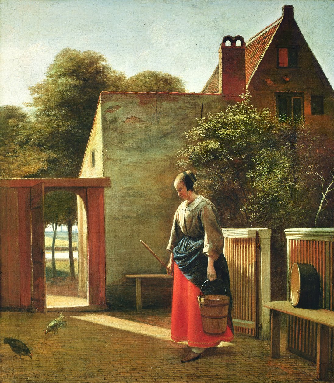 Palvelija pihalla, noin 1660 tekijältä Pieter de Hooch