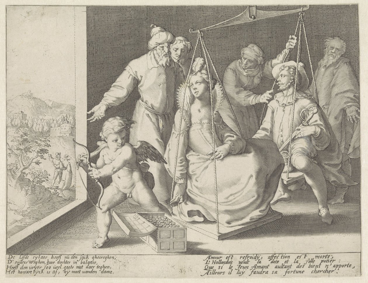 Häät mittakaava tekijältä Pieter de Jode (I) (attributed to)