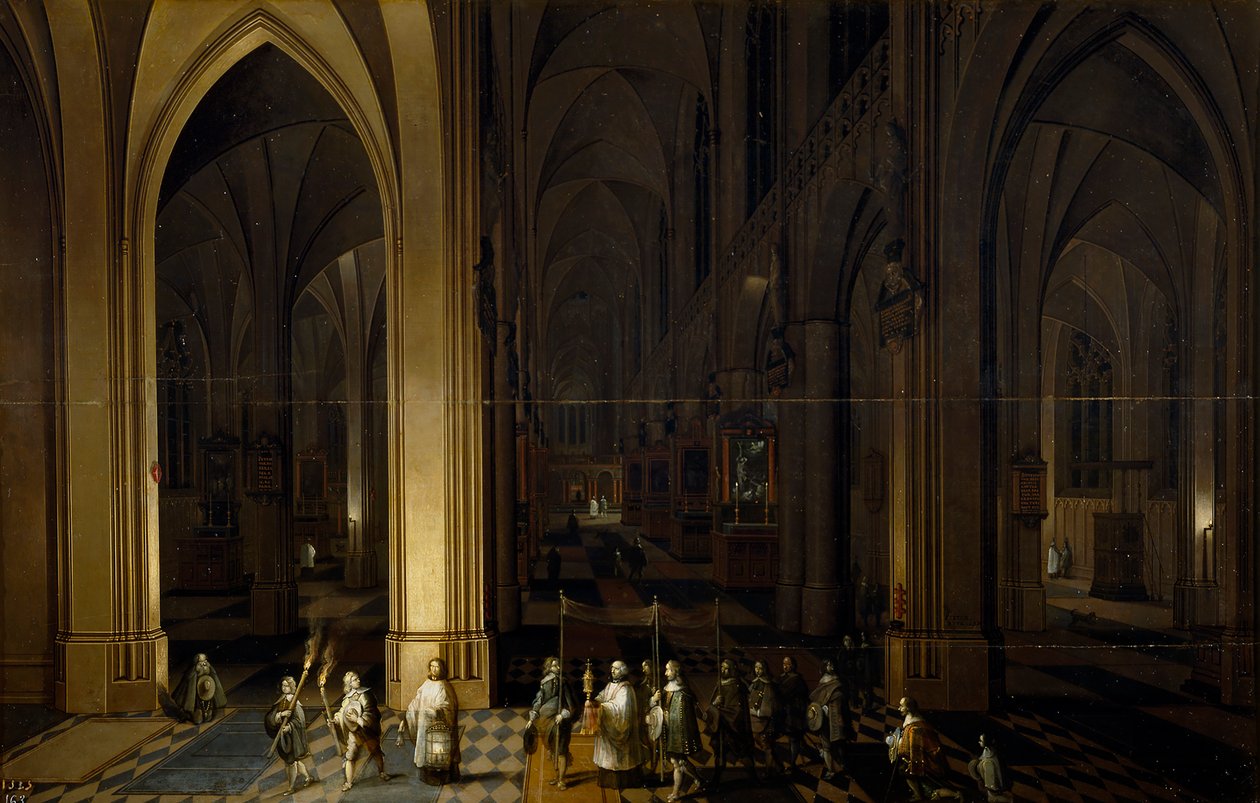 Kirkon sisätilat tekijältä Pieter the Elder Neefs
