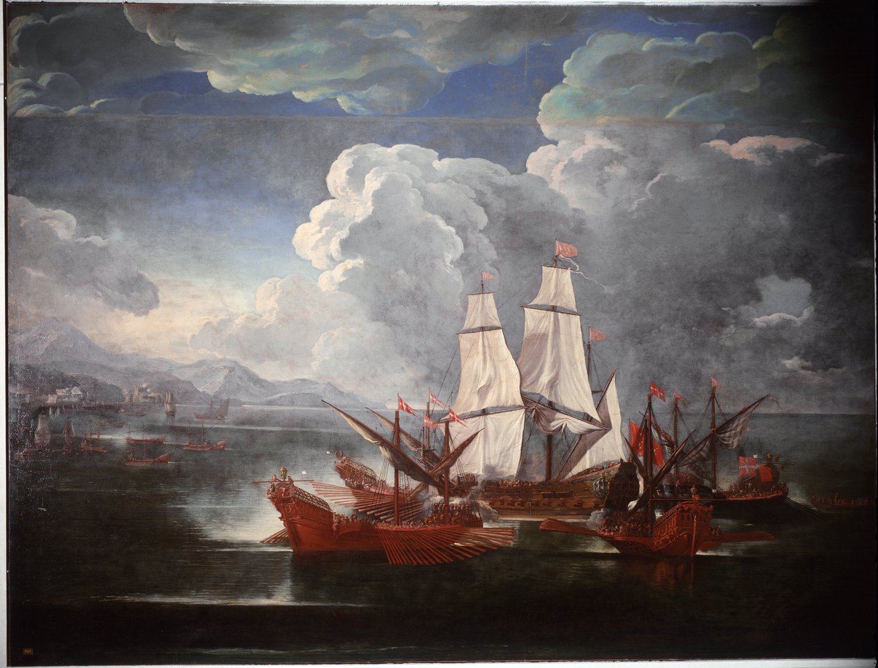 Taistelulaiva (maalaus tekijältä Pieter the Younger Mulier