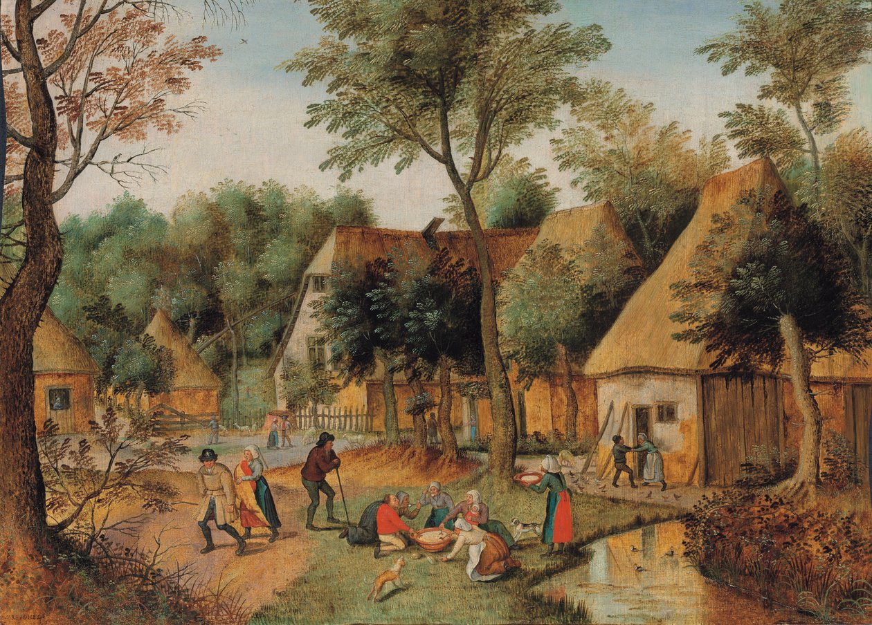 Ruokailu maalla tekijältä Pieter Brueghel the Younger