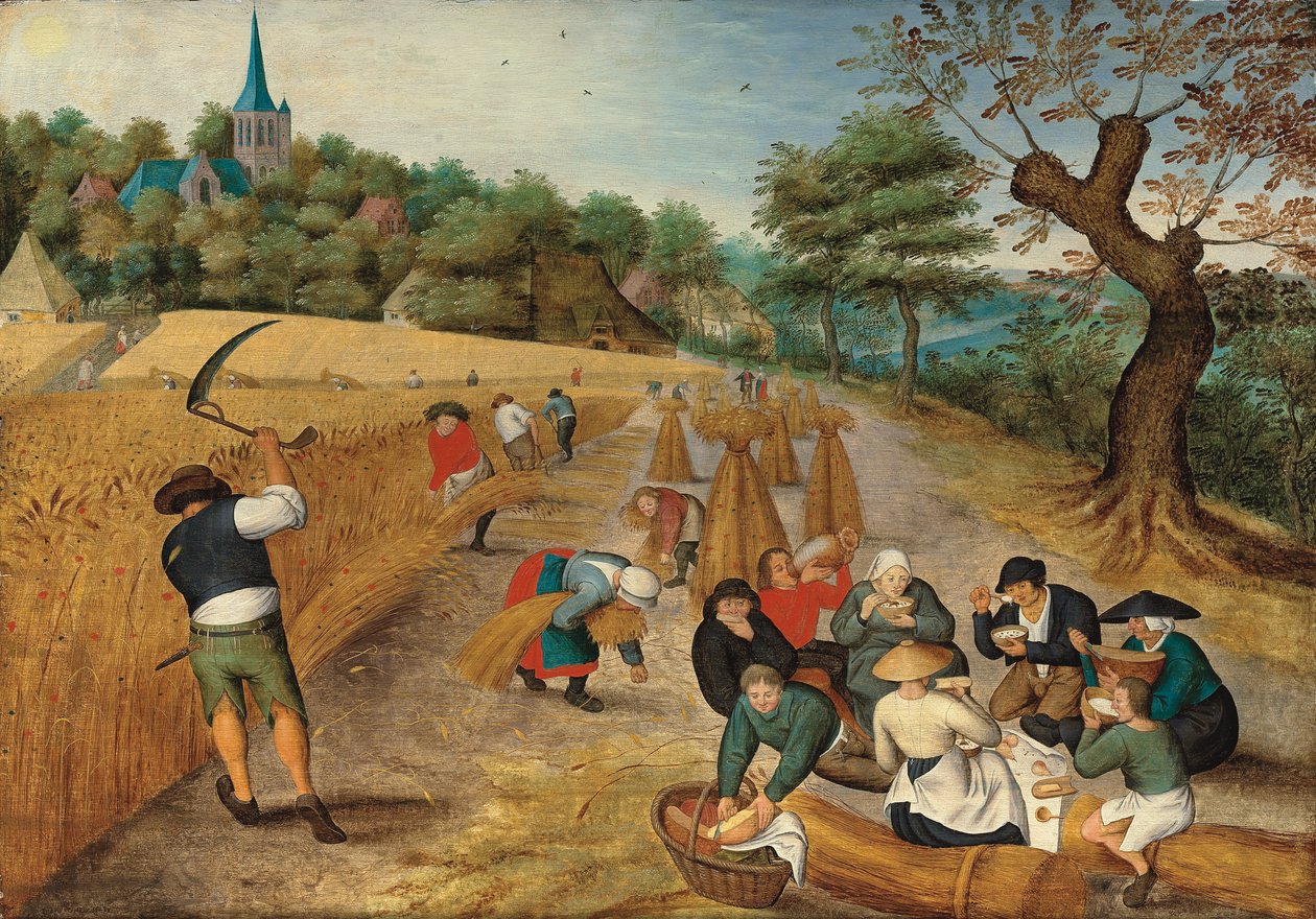 Kesä: Ledonkorjuukoneet, 1623 tekijältä Pieter Brueghel the Younger