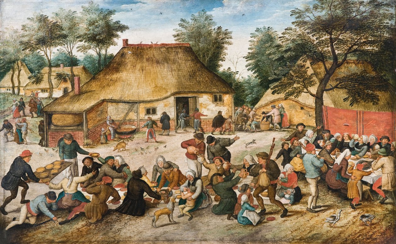 Talonpojan häät, noin 1600 tekijältä Pieter Brueghel the Younger
