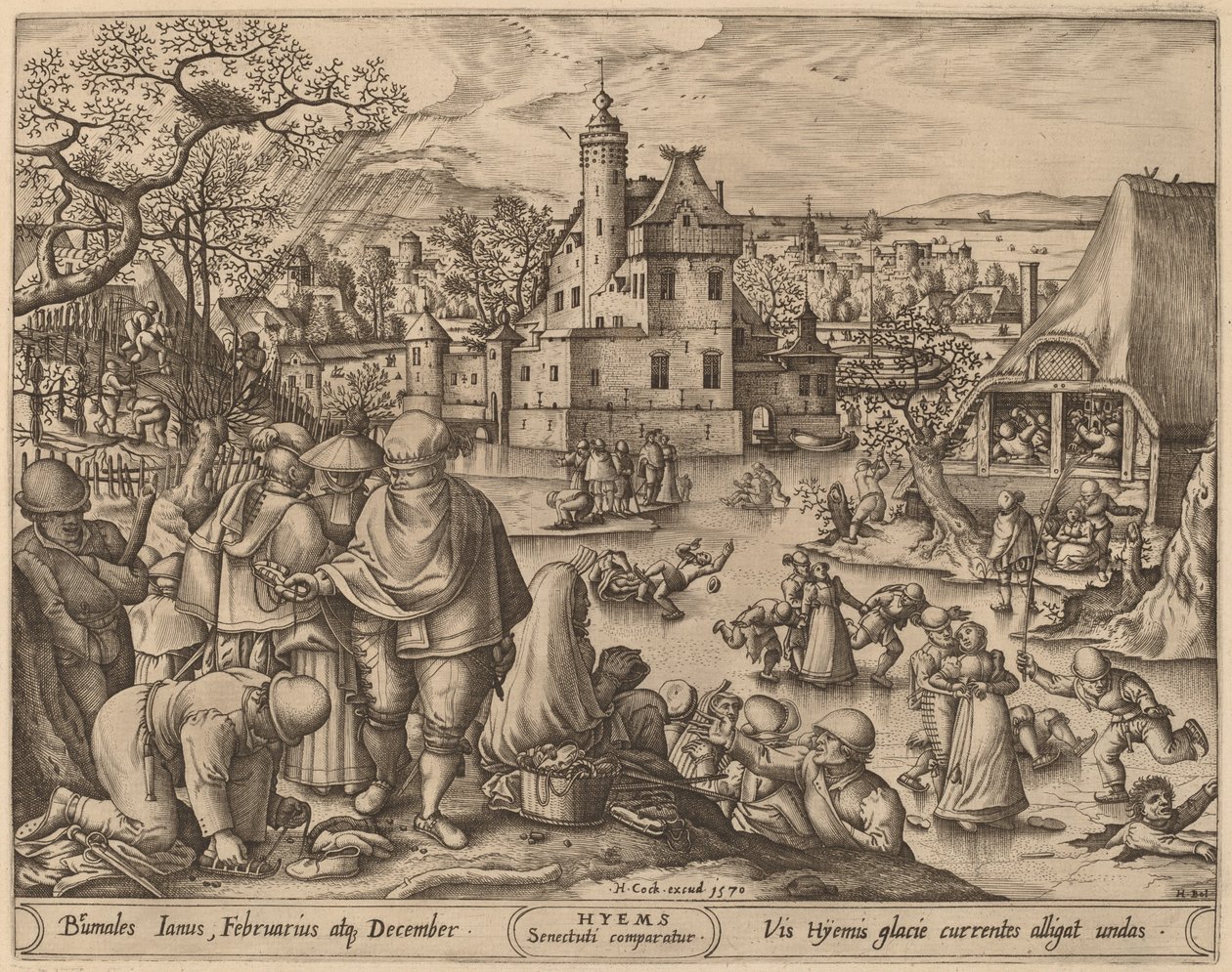Talvi tekijältä Pieter van der Heyden after Hans Bol