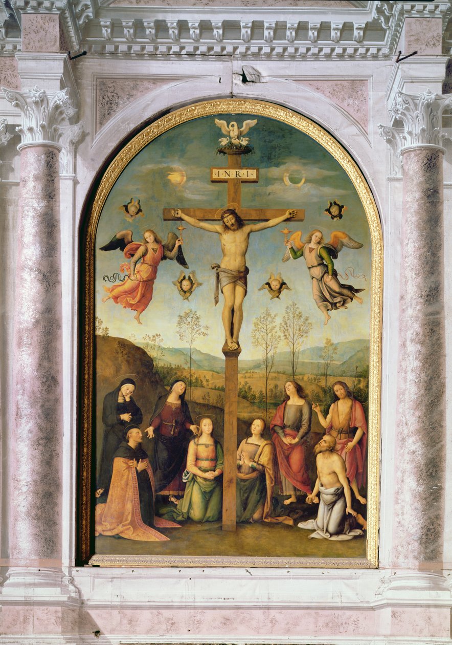 Ristiinnaulitseminen (alttaritaulu) tekijältä Pietro Perugino