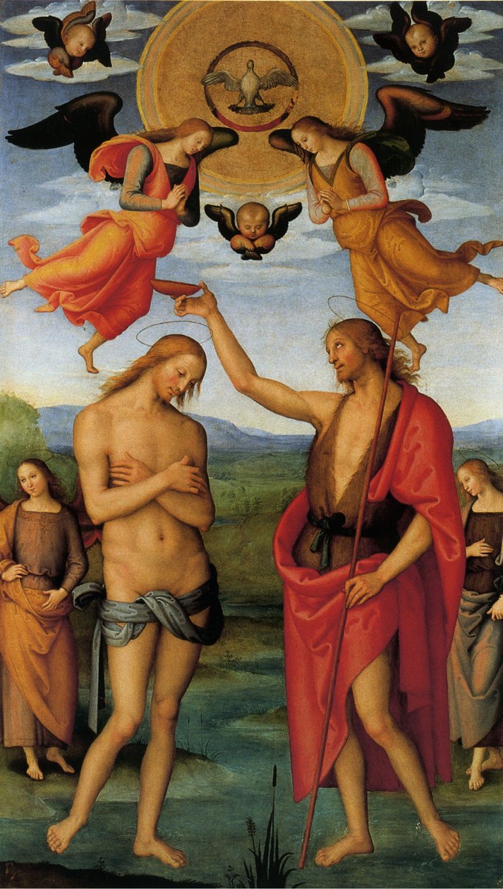Pala di Sant’Agostino (Battesimo di Cristo) tekijältä Pietro Perugino