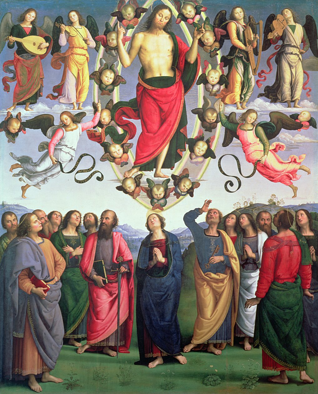 Kristuksen taivaaseenastuminen, 1495-1498 tekijältä Pietro Perugino