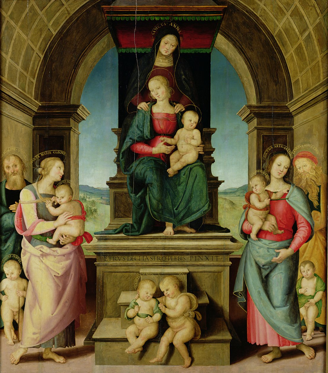 Pyhän Annan perhe, n. 1507 tekijältä Pietro Perugino