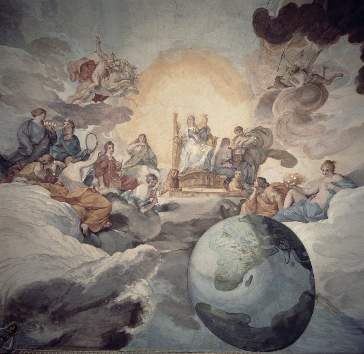 Allegoria of the Arts (kattomaalaus) tekijältä Pietro da Cortona