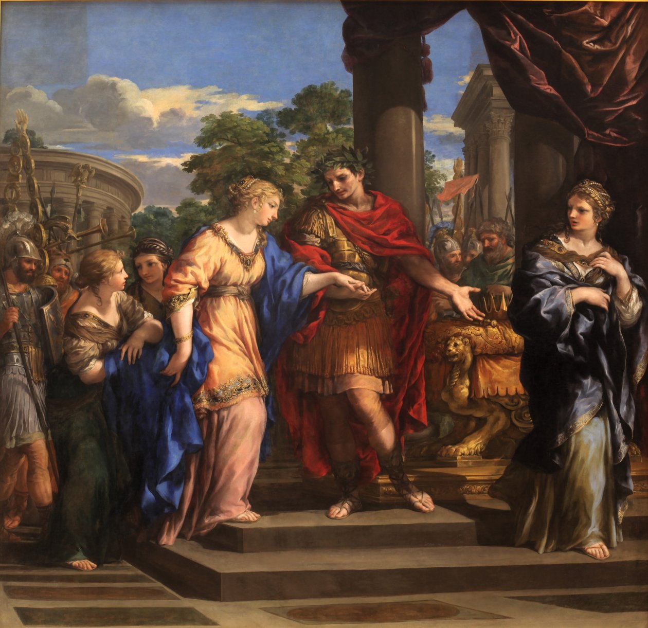 Caesar gibt Cleopatra den ägyptischen Thron tekijältä Pietro da Cortona