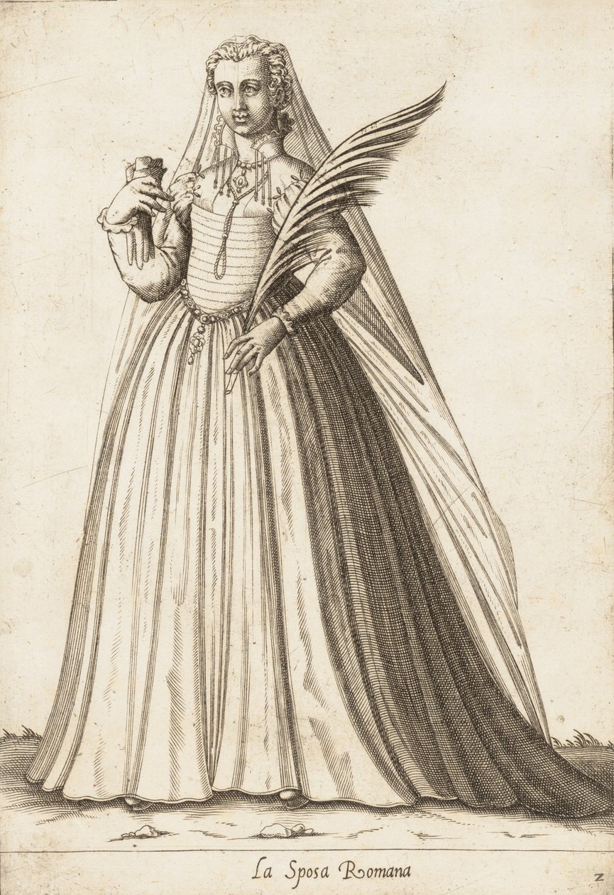 Roomalainen morsian morsian, n. 1580. tekijältä Pietro Bertelli.