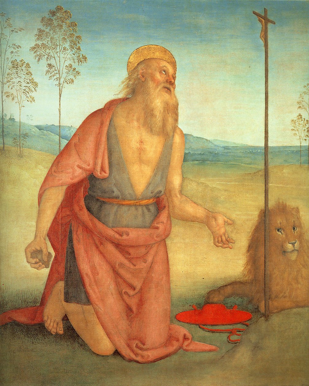 Pyhä Hieronymus, n. 1512 tekijältä Pietro Perugino