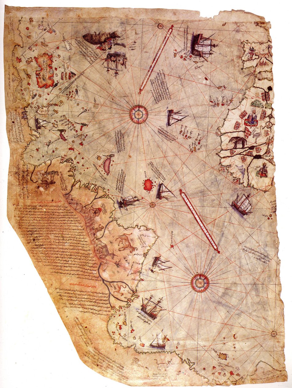 Piri Reisin maailmankartta, 1513 tekijältä Piri Reis