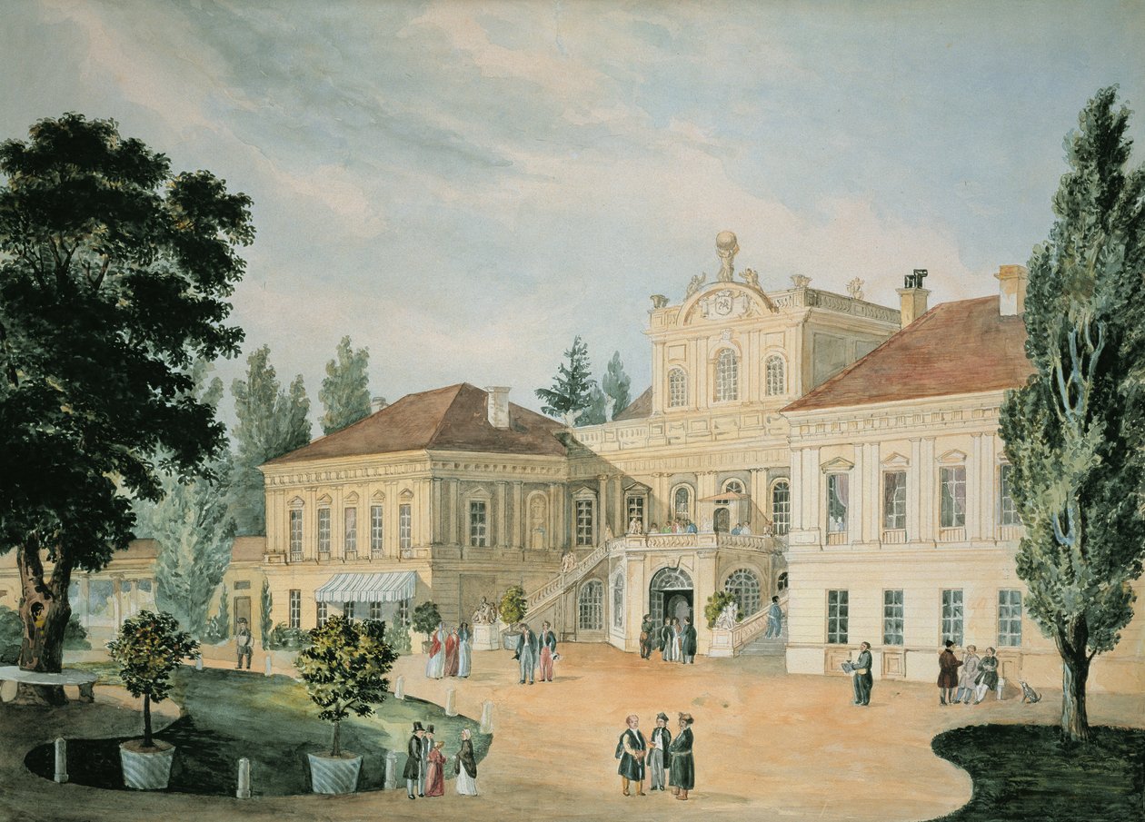 Pulawyn palatsi, 1842 (wc paperilla) tekijältä Polish School