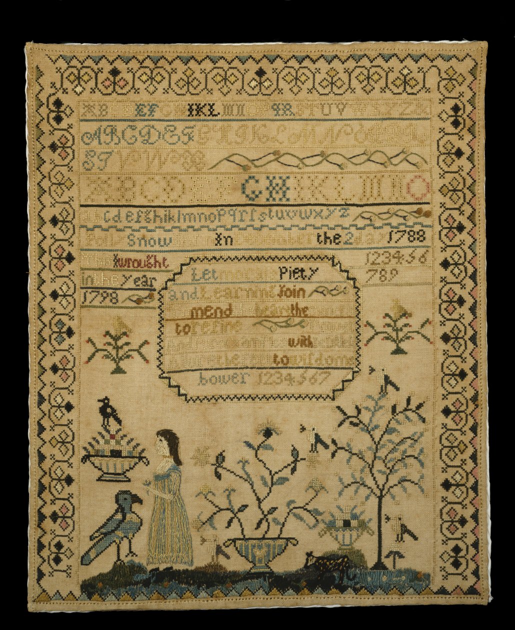 Sampler, 1798 (silkki pellavalle) tekijältä Polly Snow