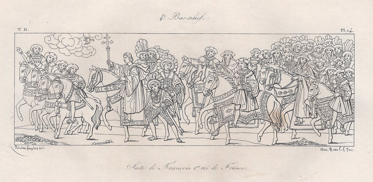 4e bareljeefi - sviitti François Ier roi de France tekijältä Polyclès Langlois et Espérance Langlois