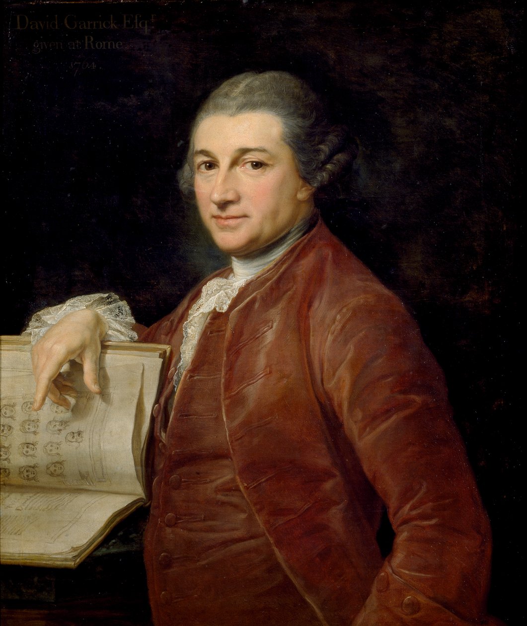 David Garrick, 1764 tekijältä Pompeo Batoni