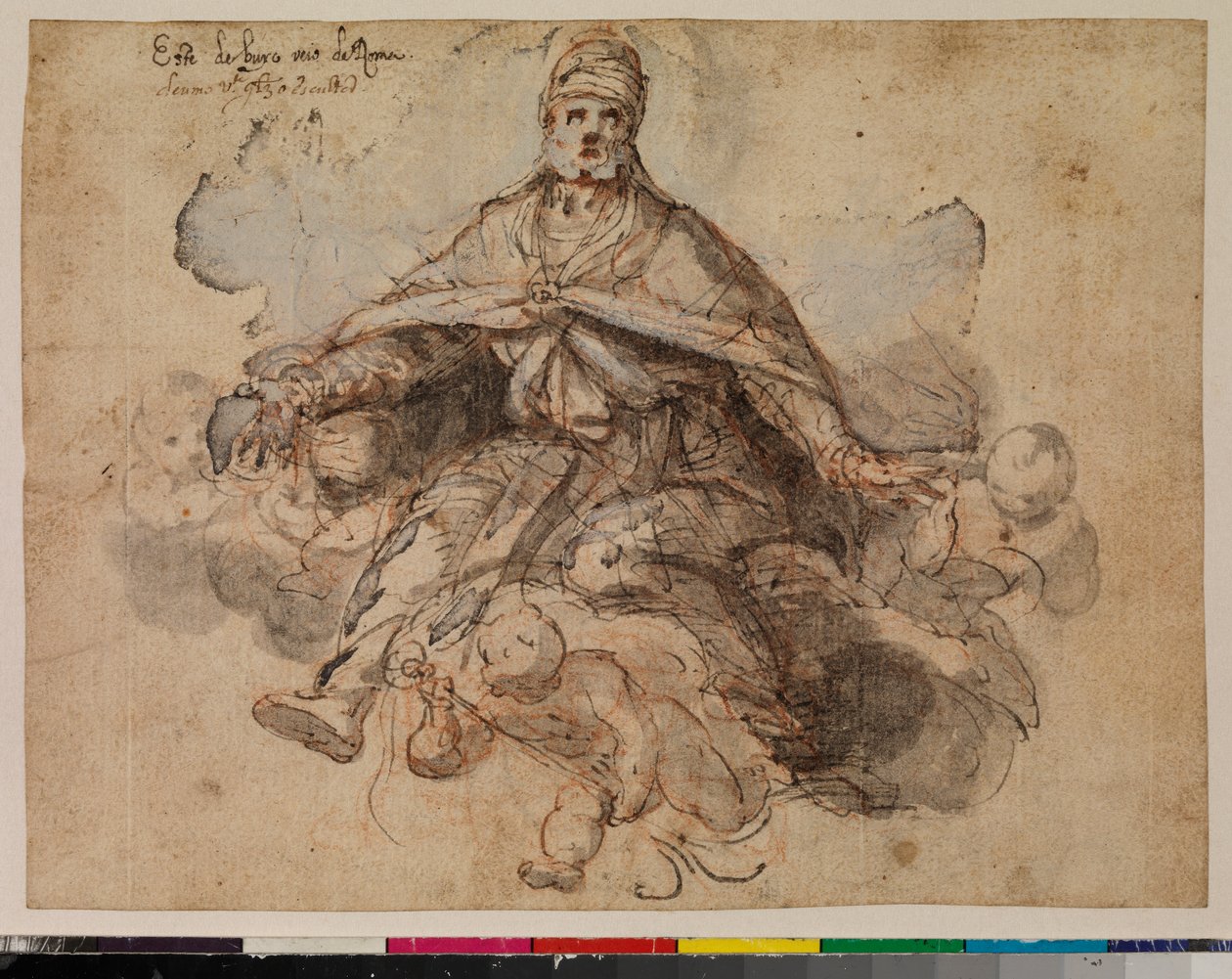 Pyhän Augustinuksen apotheosis, recto, 1675-99 tekijältä Portuguese School