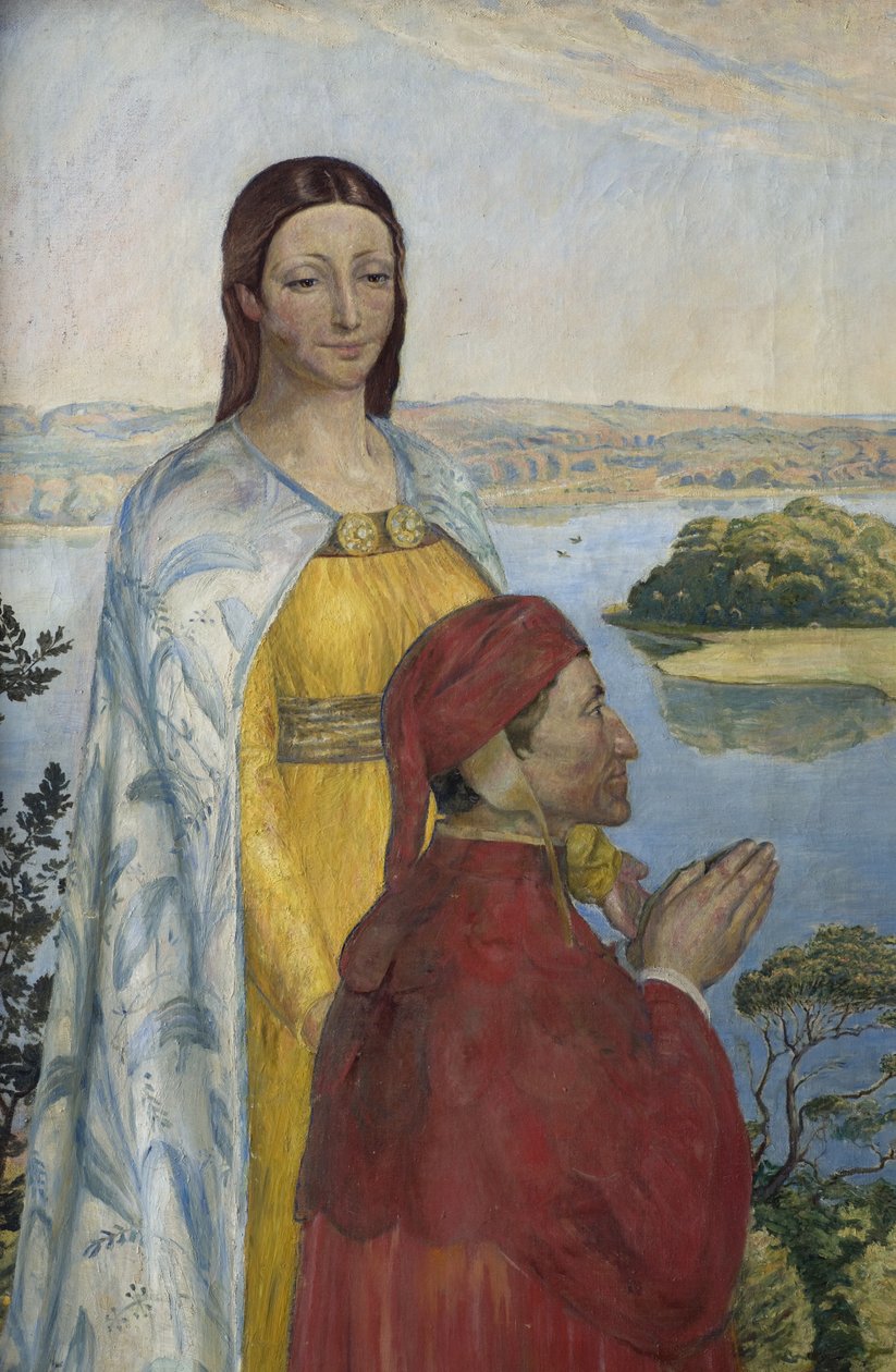 Dante ja Beatrice paratiisissa, 1895. tekijältä Poul Simon Christiansen