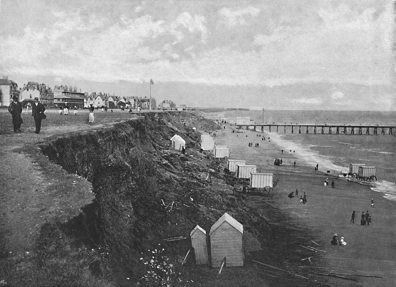 Clacton: The Beach, 1896 tekijältä Poulton and Co