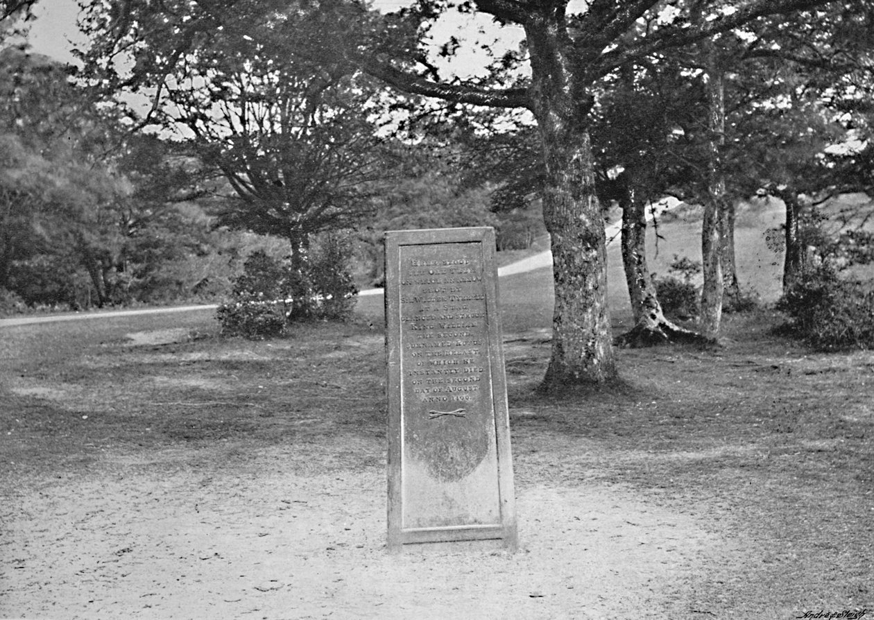 Rufus Stone, New Forest, 1896 tekijältä Poulton and Co