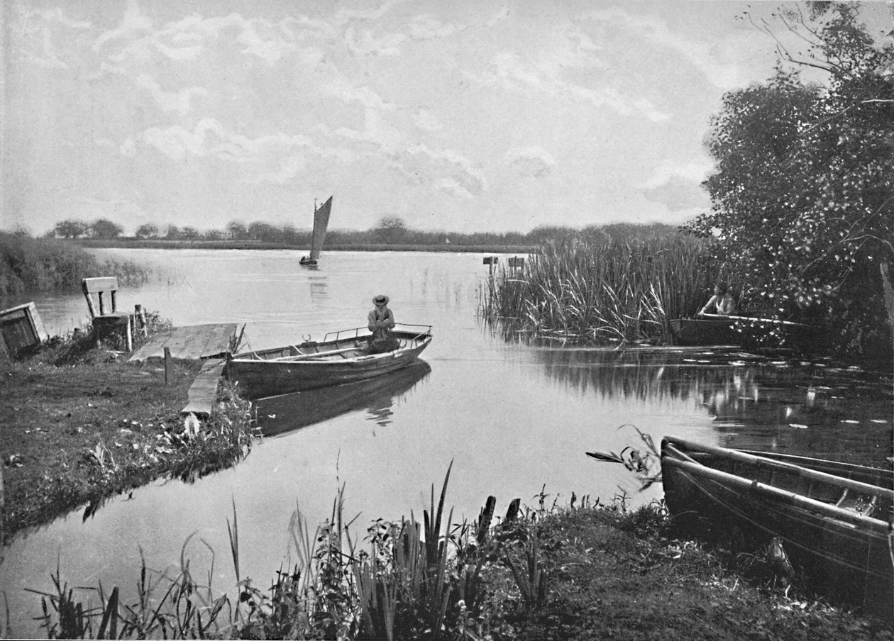 Wroxham Broad, Norfolk, 1896 tekijältä Poulton and Co