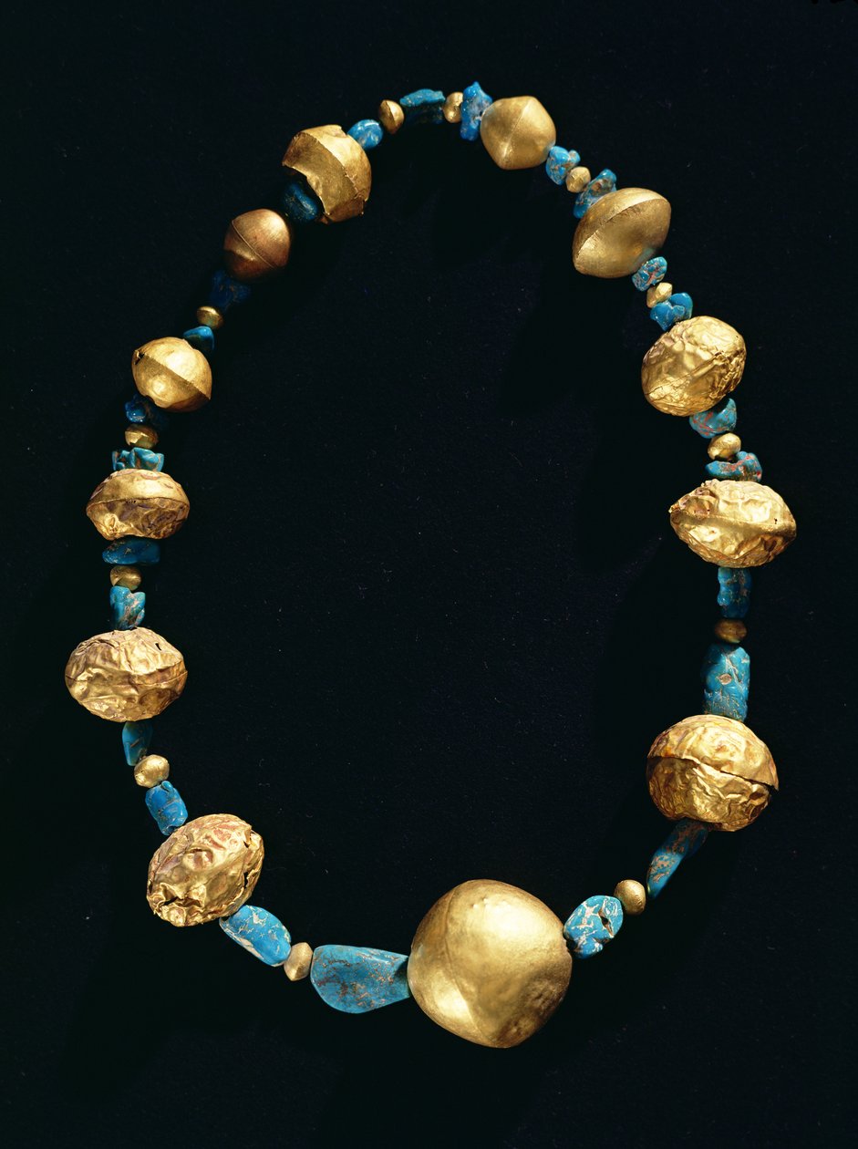 Kaulakoru (turkoosi ja kulta) tekijältä Pre Columbian