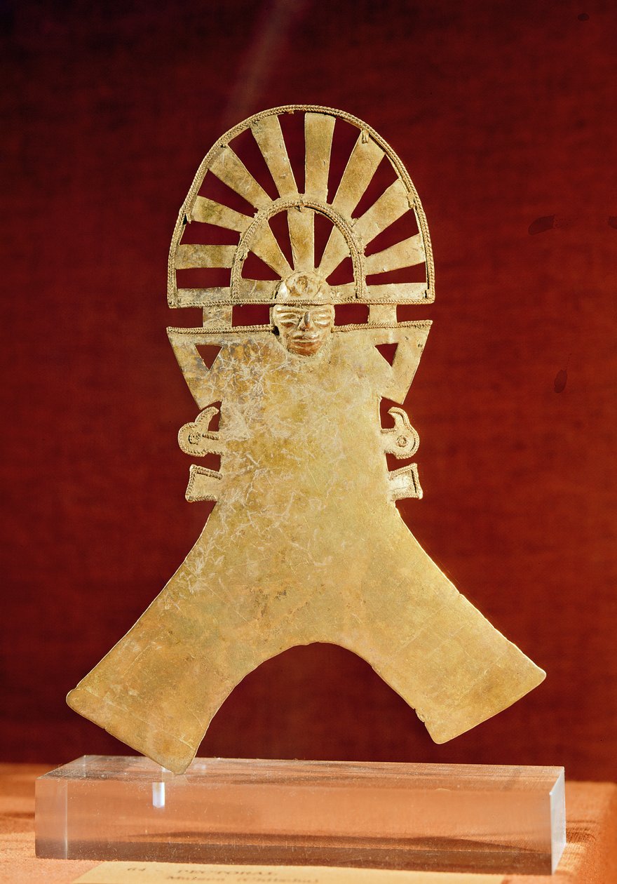 Pectoral, Muisca Culture, 1100-1500 (kulta) tekijältä Pre Columbian