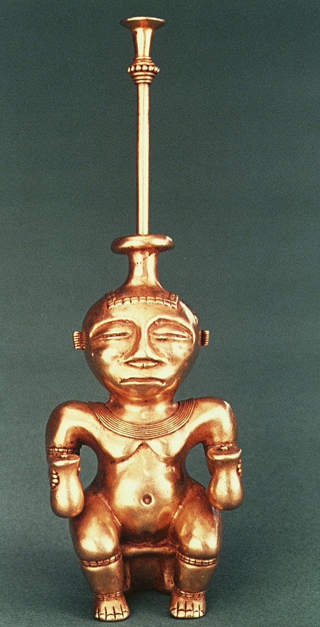Lime Container of Cast Gold, Quimbaya tekijältä Pre Columbian