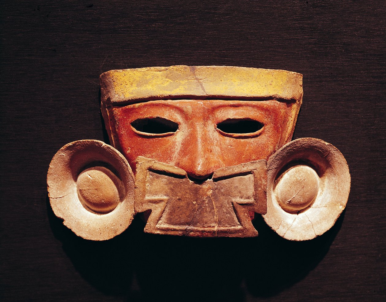 Ihmisnaamio, Teotihuacanista (maalattu kivi) tekijältä Pre Columbian