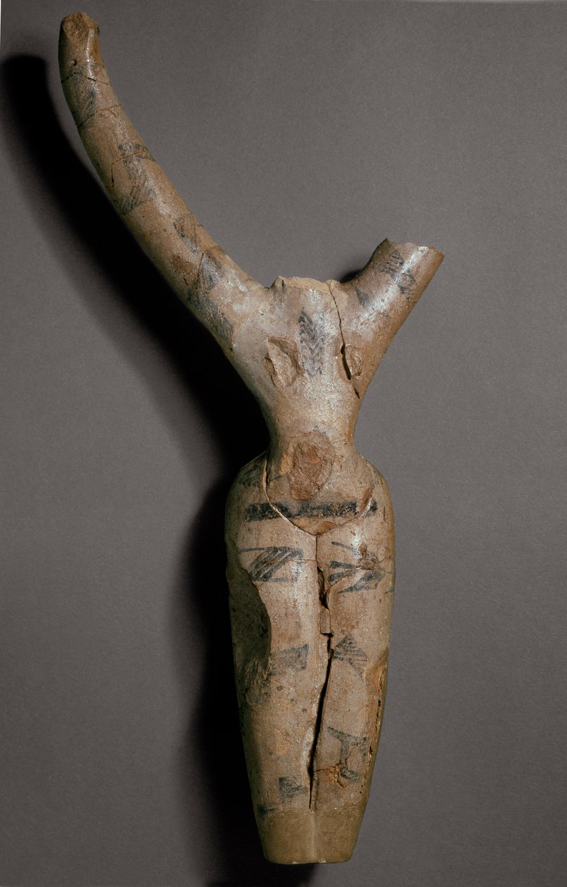 Tatuoitu hahmo (keramiikka) tekijältä Predynastic Period Egyptian
