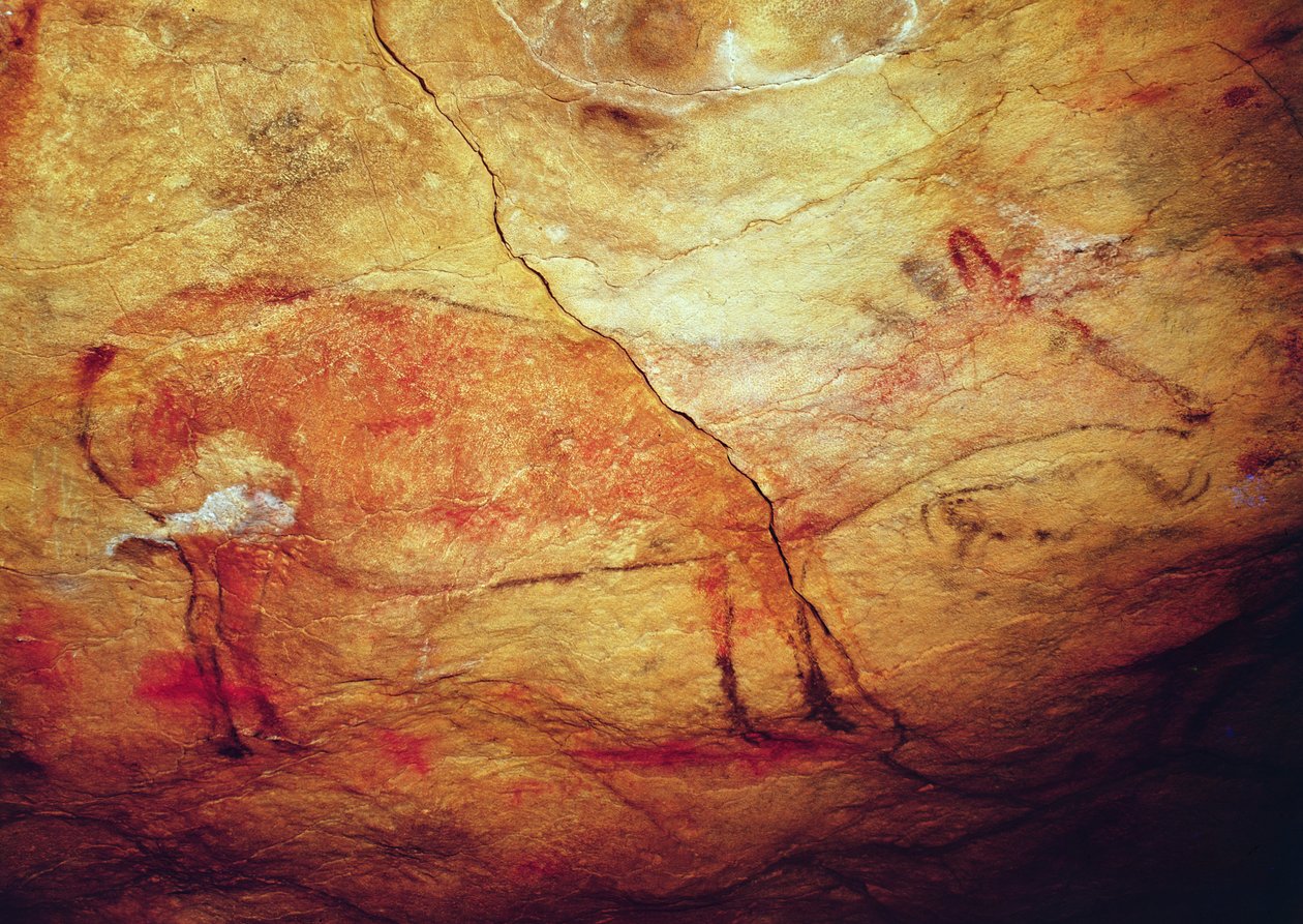 Hirvi Altamiran luolista, noin 15 000 eaa. (luolamaalaus). tekijältä Prehistoric