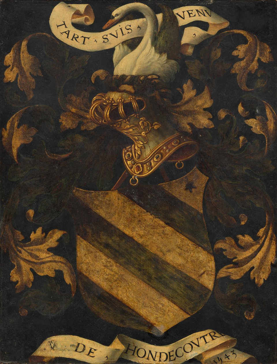 Harjainen vaakuna [kääntöpuoli] tekijältä Probably Antwerp 16th Century