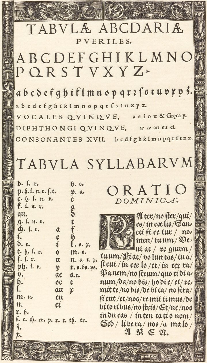 Aakkoset pohjamaalille tekijältä Probably German 16th Century