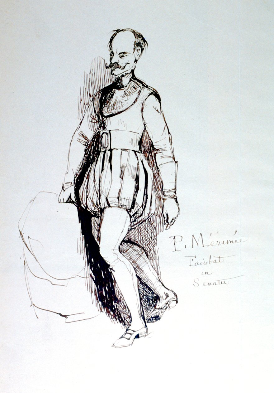 Figuuri 1500-luvun puvussa, n. 1823-1870 tekijältä Prosper Merimee