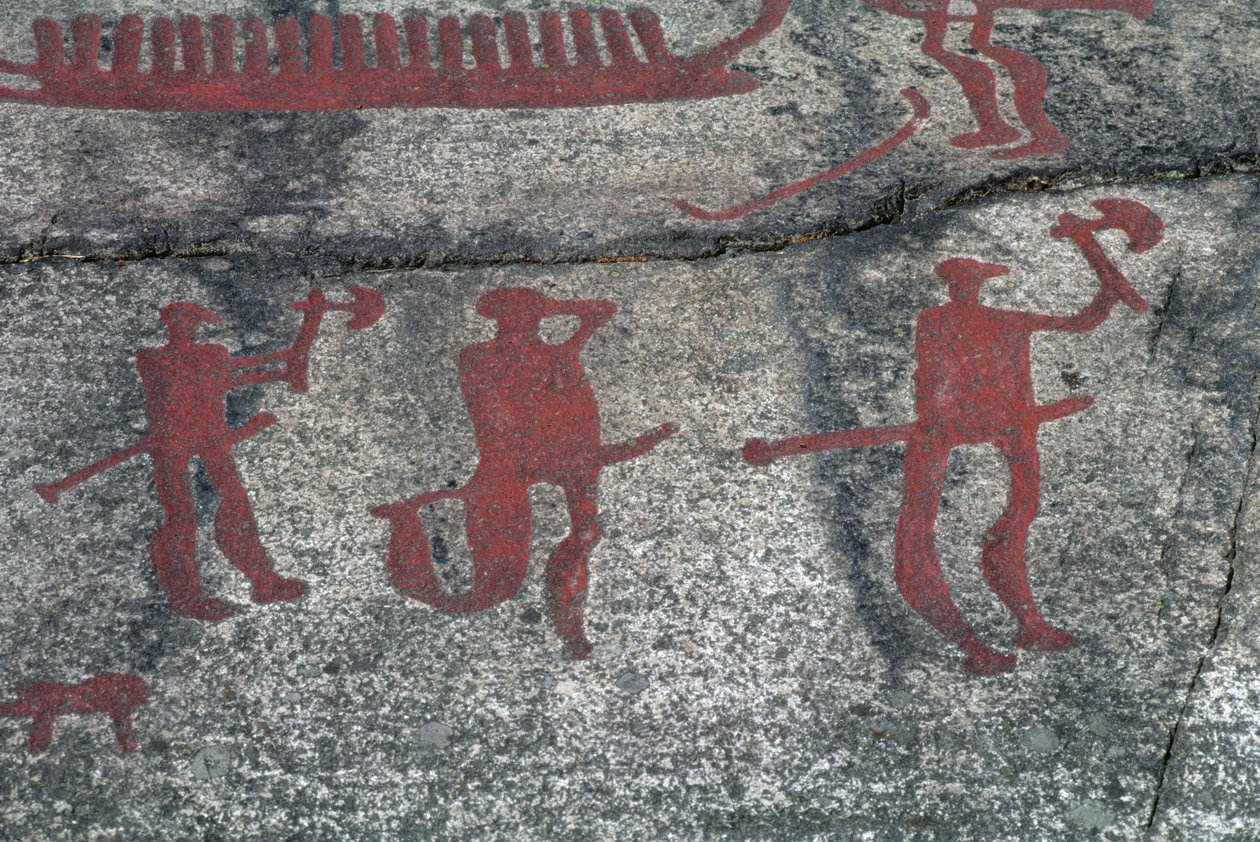 Metsästyskohtaus (kalliomaalaus) tekijältä Protohistoric