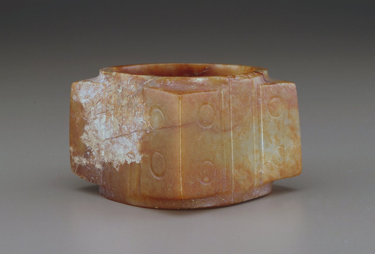 Cong (jade (nefriitti)) tekijältä Qing Dynasty Chinese School