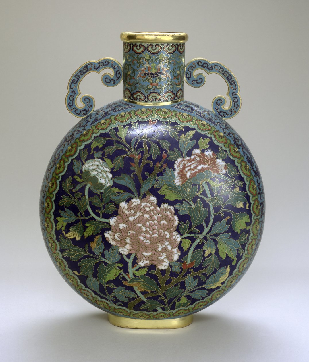Moon Flask (Cloisonnen emali) tekijältä Qing Dynasty Chinese School