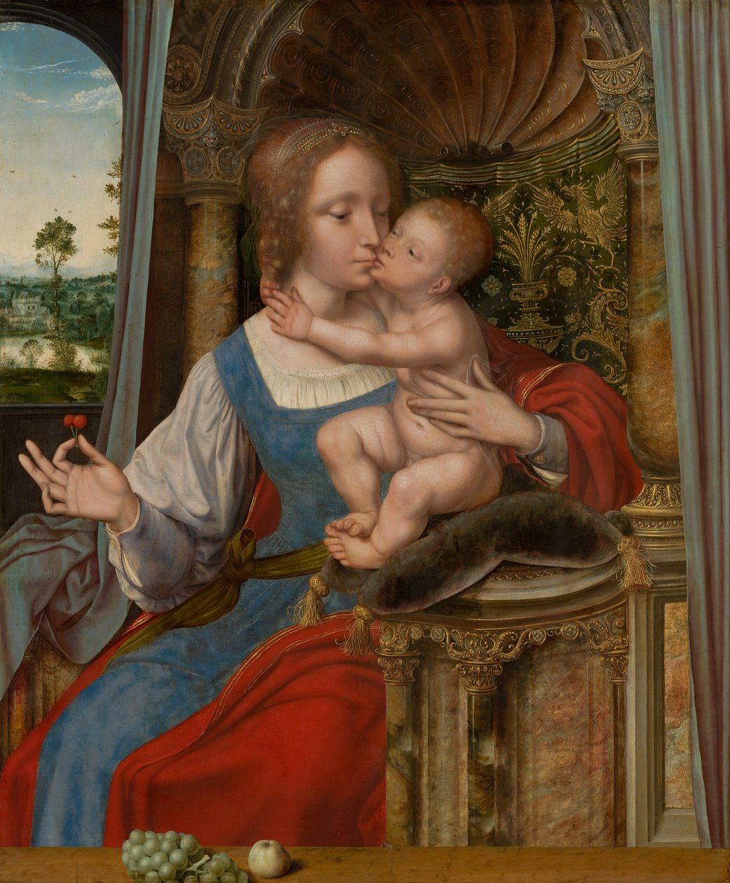 Madonna ja lapsi, n. 1525-30 tekijältä Quentin Massys or Metsys
