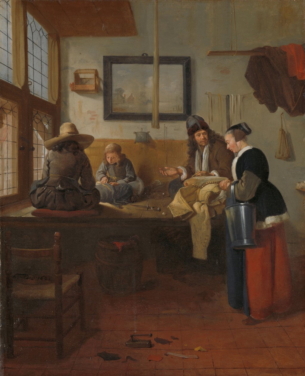Räätälinpaja, 1661 tekijältä Quiringh Van Brekelenkam