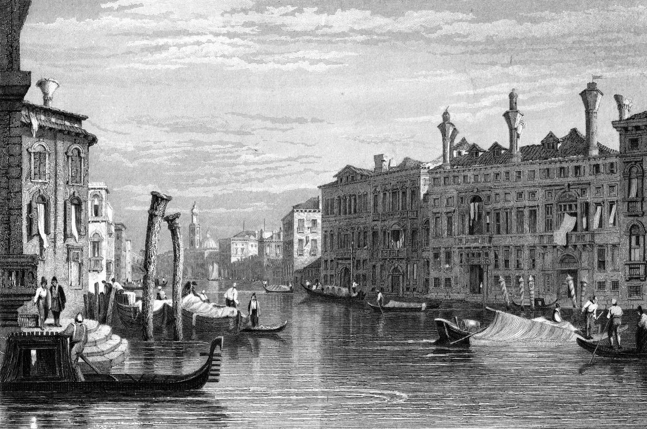 Mocenigon palatsi, Venetsia, 1800-luku. tekijältä R. Wallis