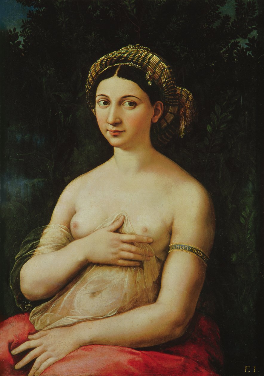 La Fornarina, n. 1516 (paneeli) tekijältä Raffaello Sanzio Raphael