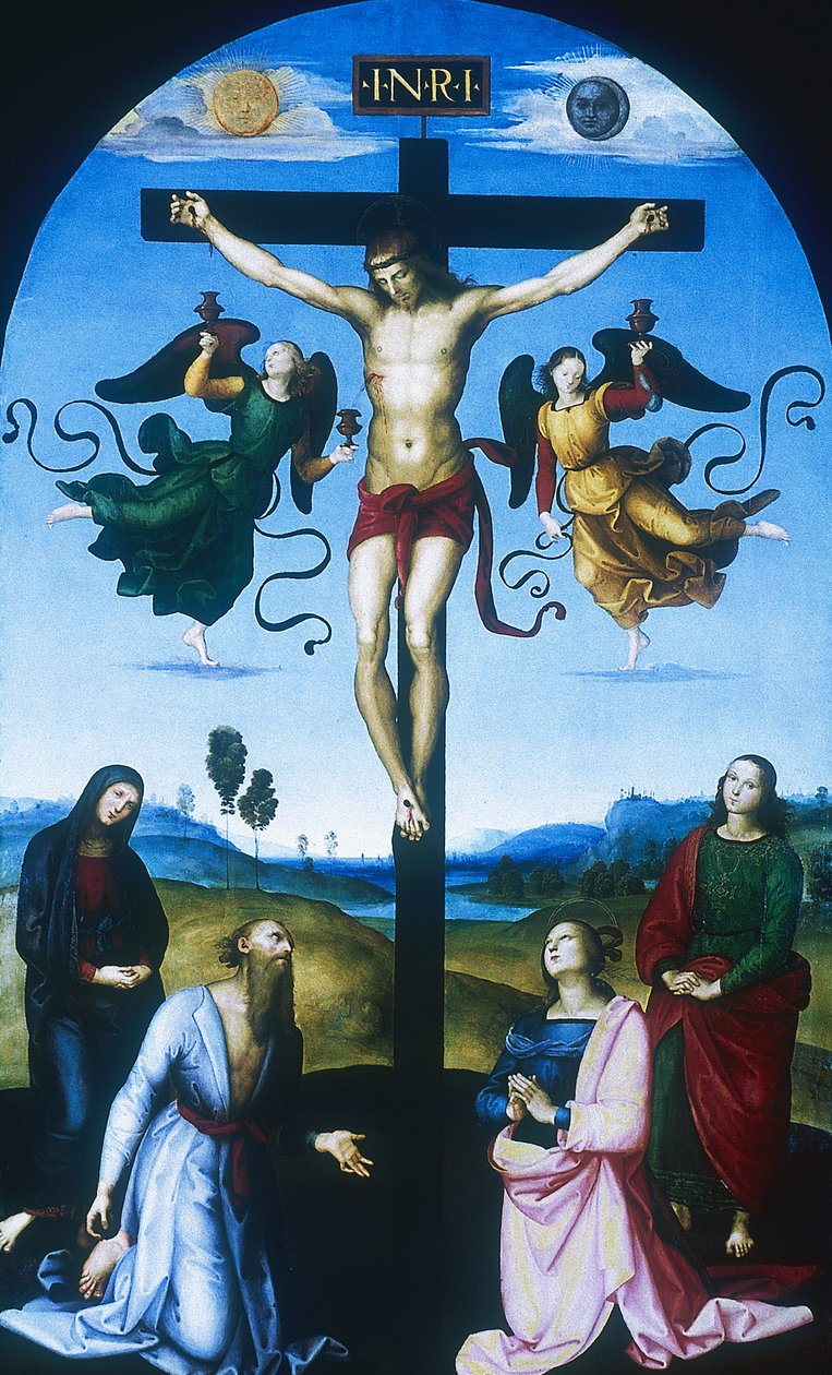 Mond ristiinnaulitseminen, c1530 tekijältä Raffaello Sanzio Raphael