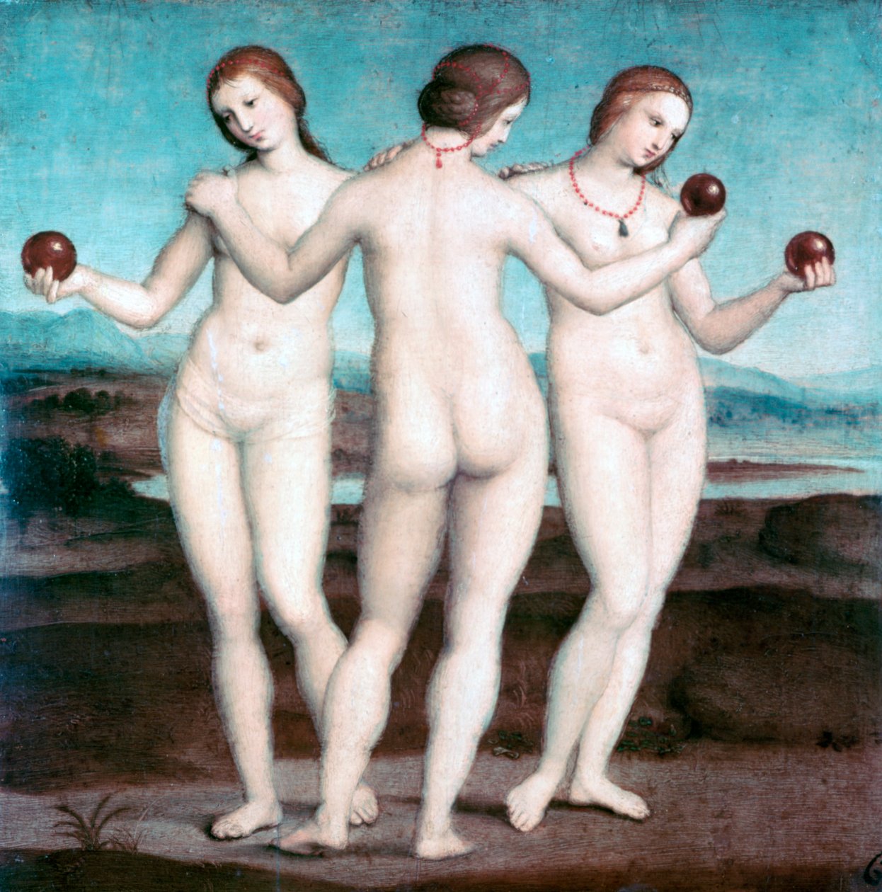 Kolme armoa, 1504-1505 tekijältä Raffaello Sanzio Raphael