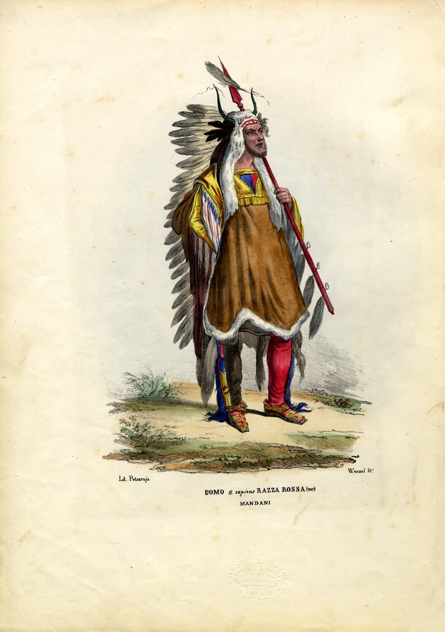 Mandani-intiaani, 1863-79 tekijältä Raimundo Petraroja