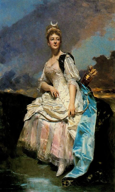 Marquise dHervey Saint-Denys ja Diane tekijältä Raimundo de Madrazo y Garreta