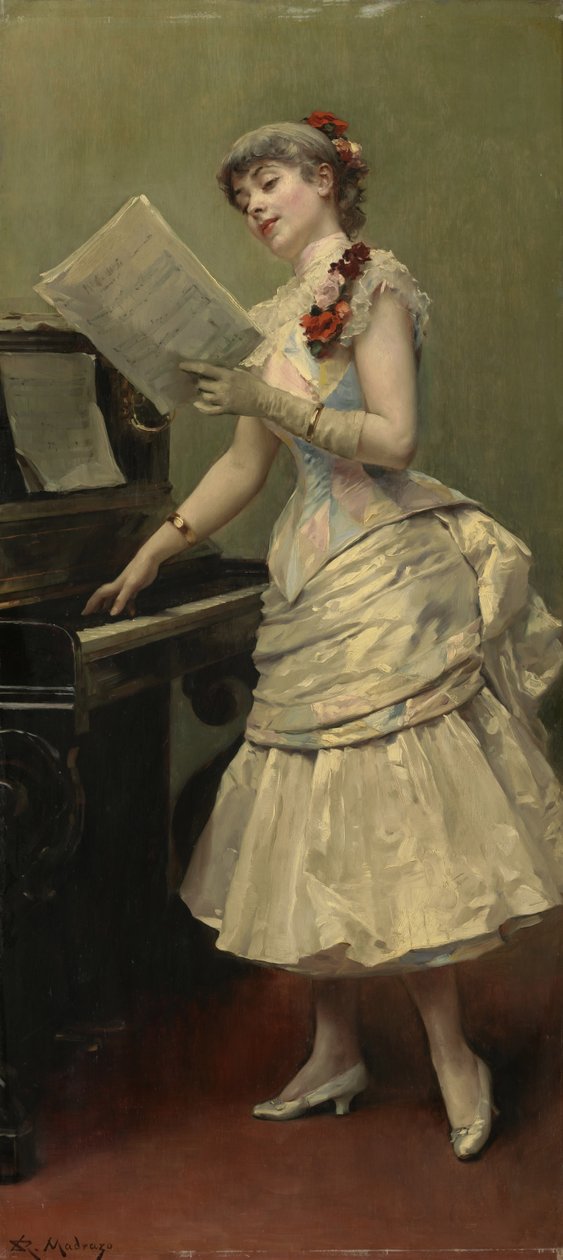 Laulaja, noin 1880 tekijältä Raimundo de Madrazo y Garreta