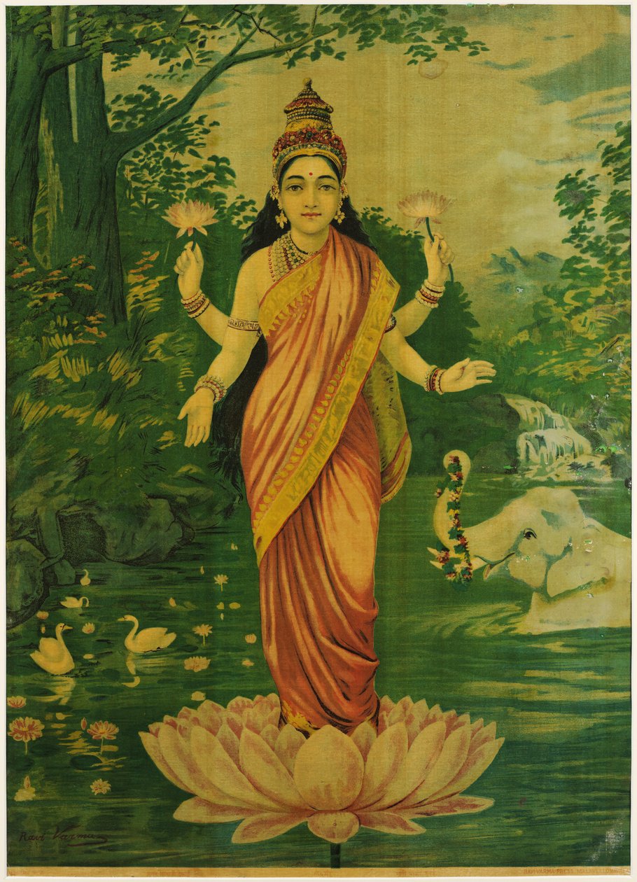 Lakshmi, Raja Ravi Varma, 1930-luku tekijältä Raja Ravi Varma