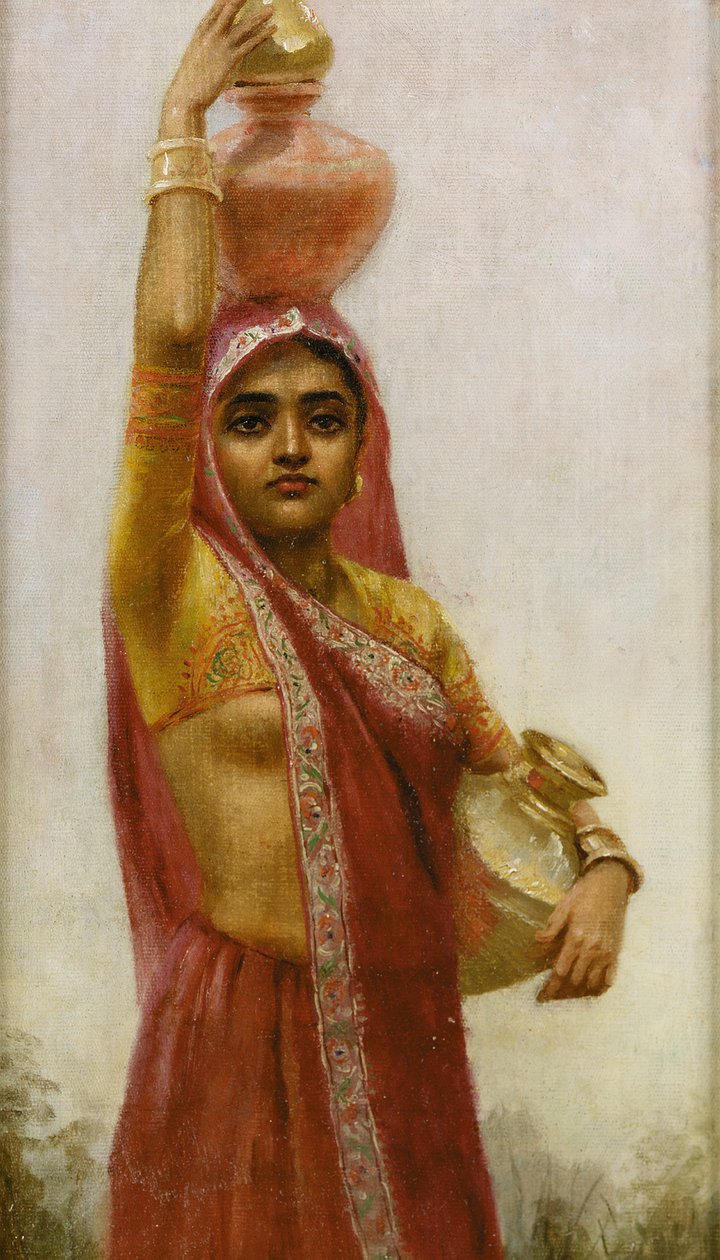Village Belle (öljy kankaalle) tekijältä Raja Ravi Varma